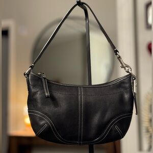 Coach Black Leather Shoulder Bag